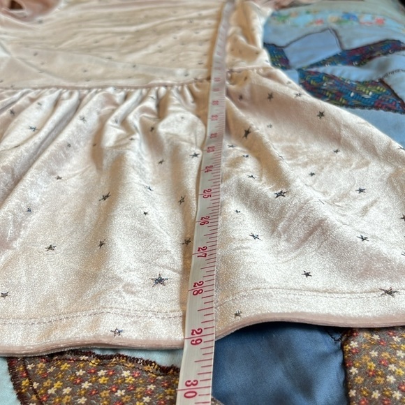 GAP Kids Blush Velour Dress with Silver Shiny Stars - Picture 8 of 9